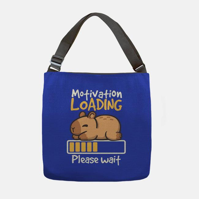 Capybara Motivation Loading-None-Adjustable Tote-Bag-NemiMakeit