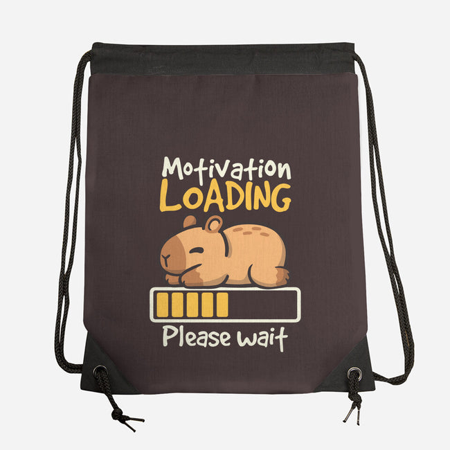 Capybara Motivation Loading-None-Drawstring-Bag-NemiMakeit