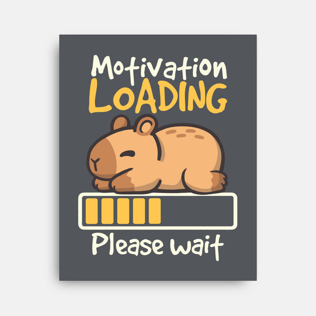 Capybara Motivation Loading-None-Stretched-Canvas-NemiMakeit