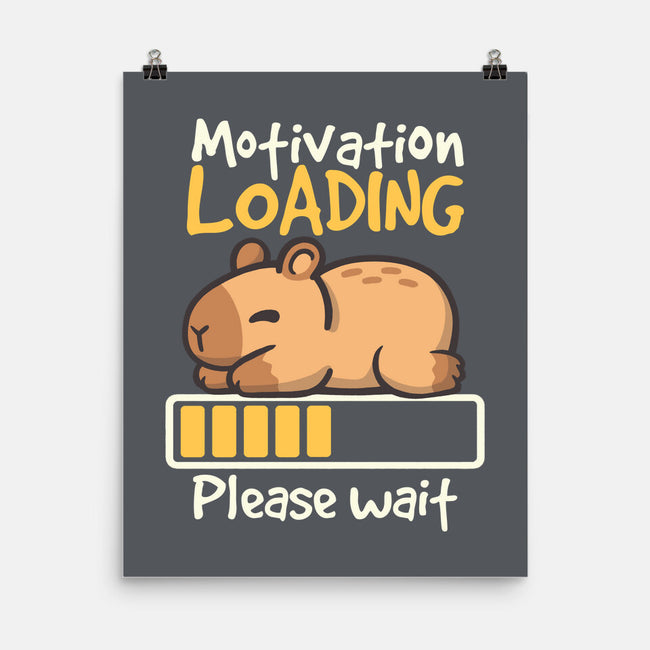 Capybara Motivation Loading-None-Matte-Poster-NemiMakeit