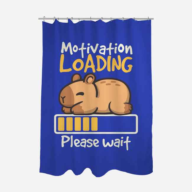 Capybara Motivation Loading-None-Polyester-Shower Curtain-NemiMakeit
