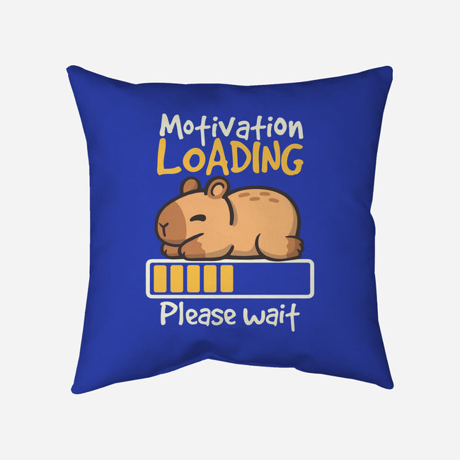 Capybara Motivation Loading-None-Non-Removable Cover w Insert-Throw Pillow-NemiMakeit