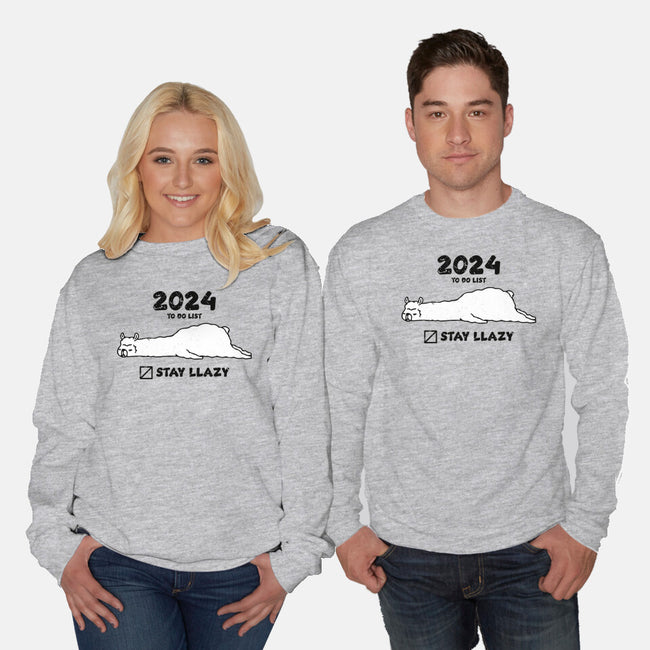 Stay Llazy-Unisex-Crew Neck-Sweatshirt-turborat14