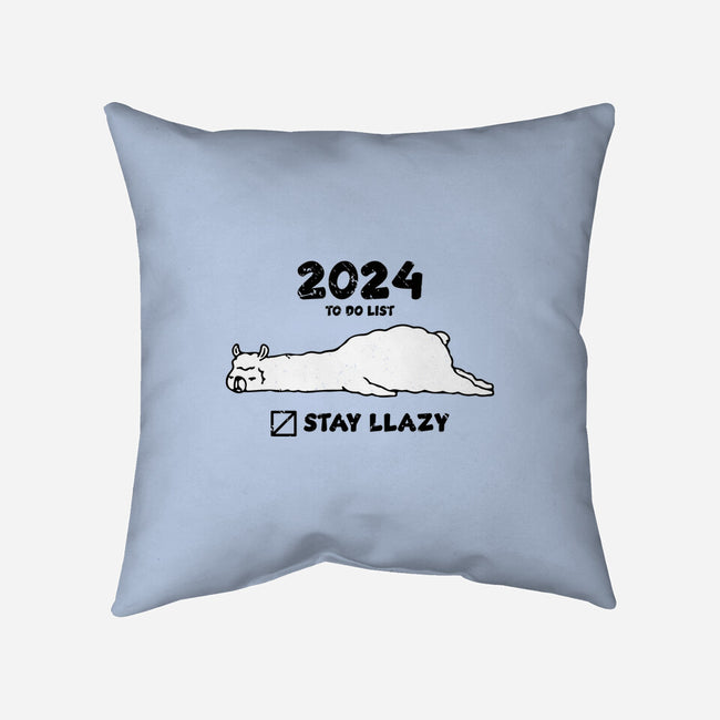 Stay Llazy-None-Removable Cover-Throw Pillow-turborat14