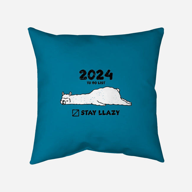Stay Llazy-None-Removable Cover-Throw Pillow-turborat14
