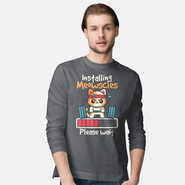 Installing Meowscles-Mens-Long Sleeved-Tee-NemiMakeit