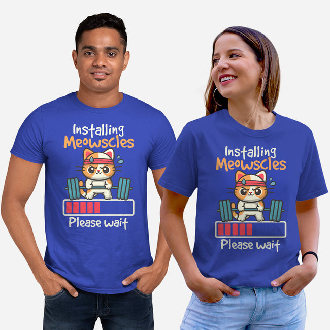 Installing Meowscles-Unisex-Basic-Tee-NemiMakeit