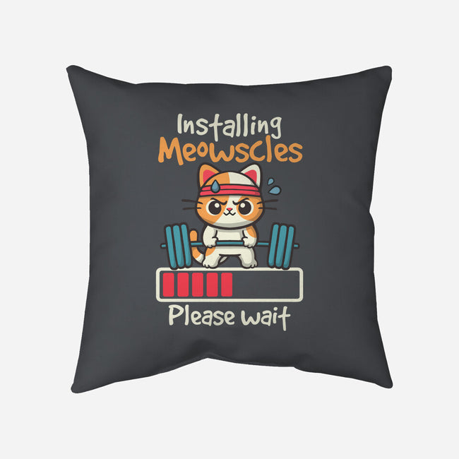 Installing Meowscles-None-Non-Removable Cover w Insert-Throw Pillow-NemiMakeit