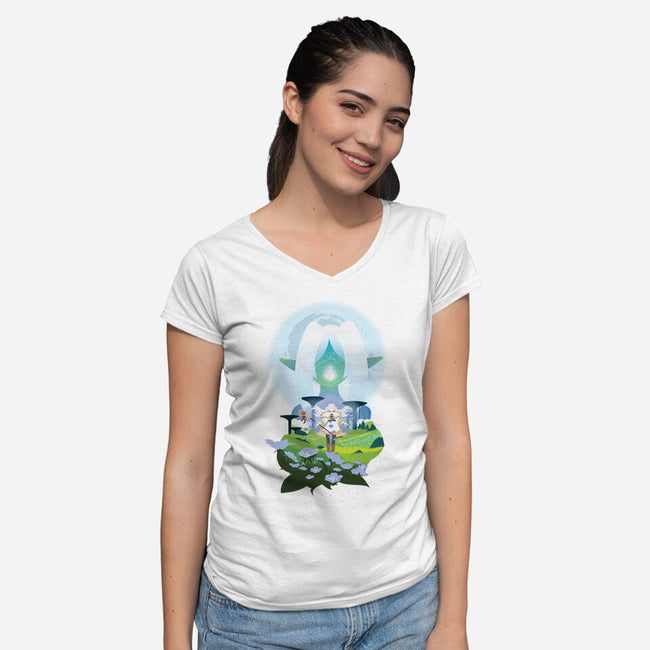 The Mage-Womens-V-Neck-Tee-SwensonaDesigns