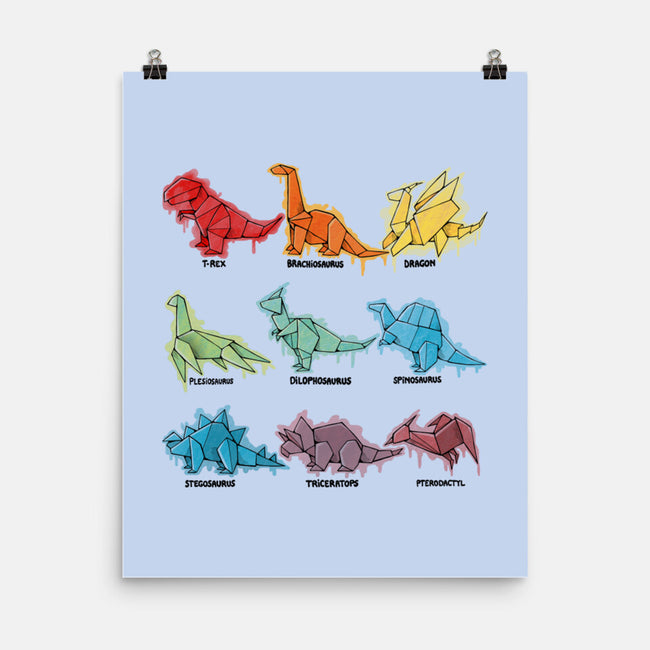 Origami Saurs-None-Matte-Poster-Vallina84