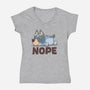 Lazy Heeler-Womens-V-Neck-Tee-retrodivision