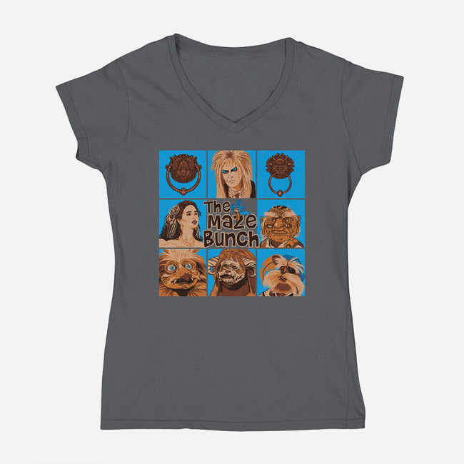 The Maze Bunch-Womens-V-Neck-Tee-SeamusAran