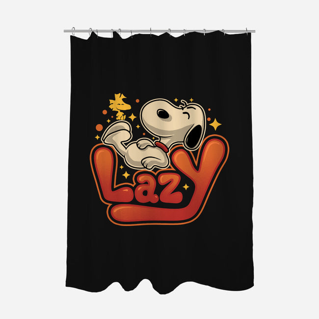 Lazy Beagle-None-Polyester-Shower Curtain-erion_designs