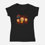 Cookie Camp-Womens-V-Neck-Tee-leepianti