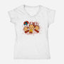 Cookie Camp-Womens-V-Neck-Tee-leepianti