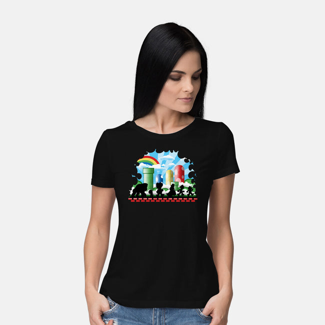 The Fellowship Of The Plumbers-Womens-Basic-Tee-zascanauta