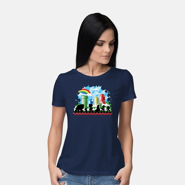 The Fellowship Of The Plumbers-Womens-Basic-Tee-zascanauta