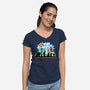 The Fellowship Of The Plumbers-Womens-V-Neck-Tee-zascanauta