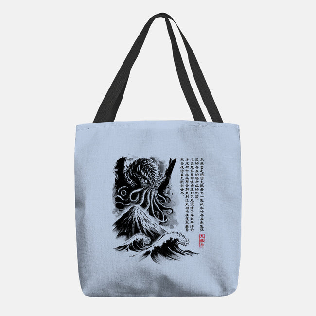 Great Old One Sumi-e-None-Basic Tote-Bag-DrMonekers