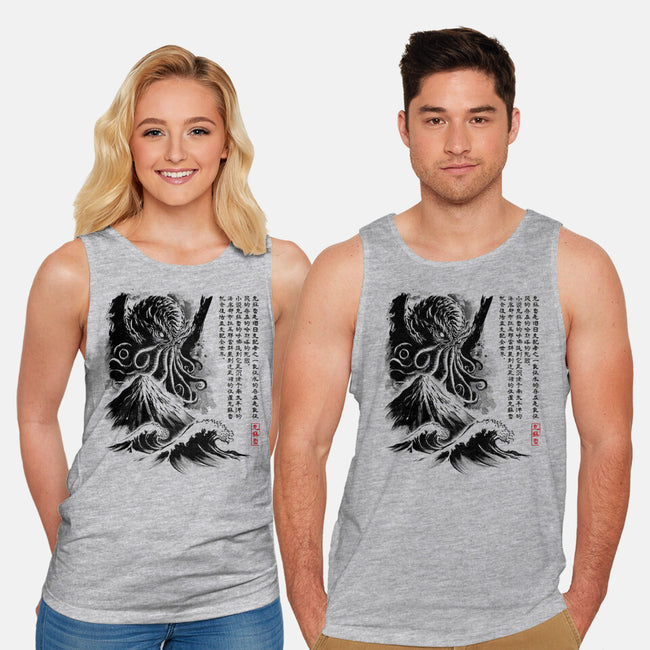 Great Old One Sumi-e-Unisex-Basic-Tank-DrMonekers