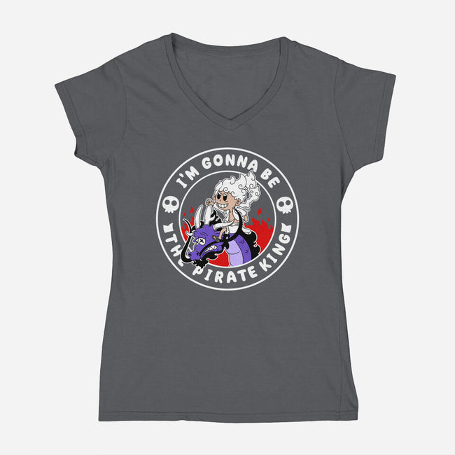 I Am Gonna Be The Pirate King-Womens-V-Neck-Tee-Tri haryadi