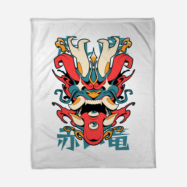 Oni Dragon-None-Fleece-Blanket-Kabuto Studio