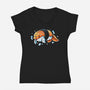 Sushi Seal-Womens-V-Neck-Tee-Vallina84