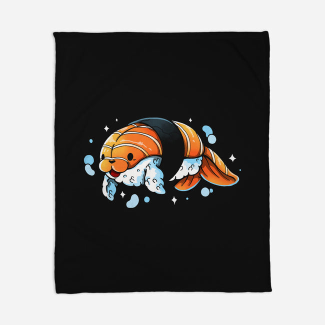 Sushi Seal-None-Fleece-Blanket-Vallina84