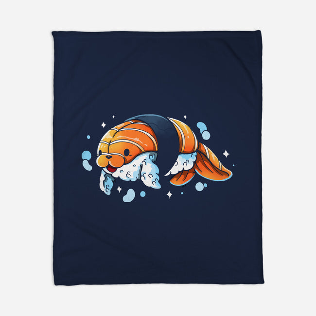 Sushi Seal-None-Fleece-Blanket-Vallina84