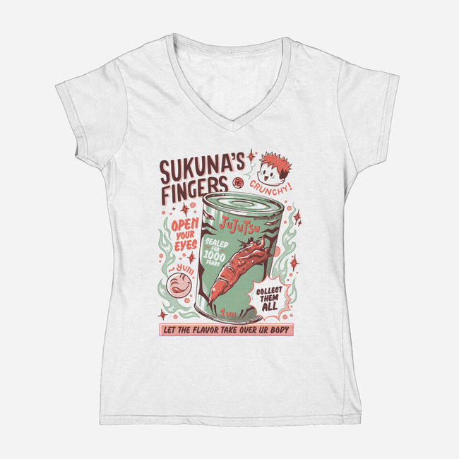 Cursed Meal-Womens-V-Neck-Tee-giovanagiberti