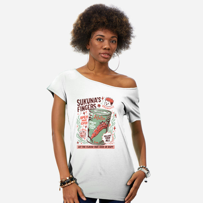 Cursed Meal-Womens-Off Shoulder-Tee-giovanagiberti