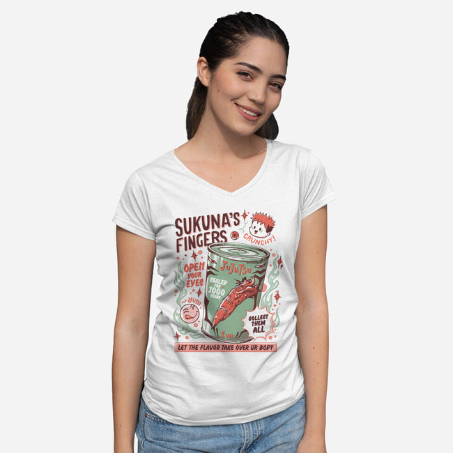 Cursed Meal-Womens-V-Neck-Tee-giovanagiberti