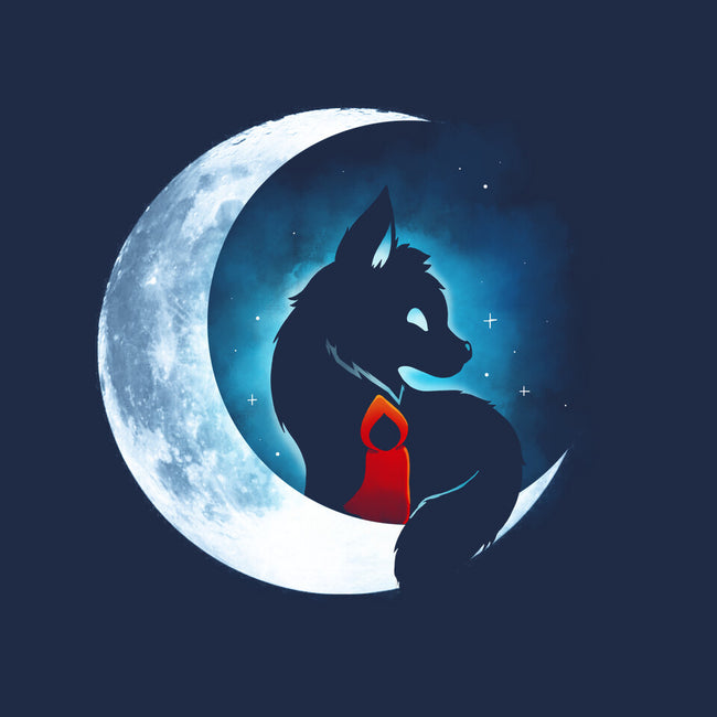 Red Wolf Moon-None-Polyester-Shower Curtain-Vallina84