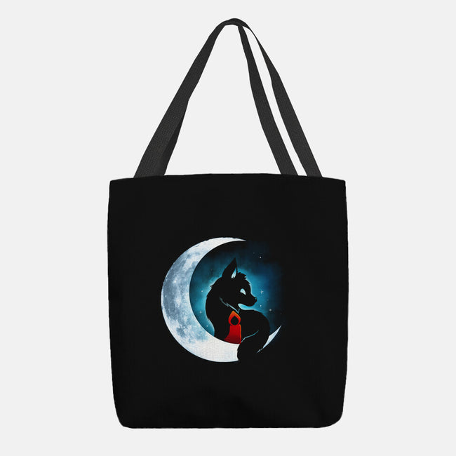 Red Wolf Moon-None-Basic Tote-Bag-Vallina84