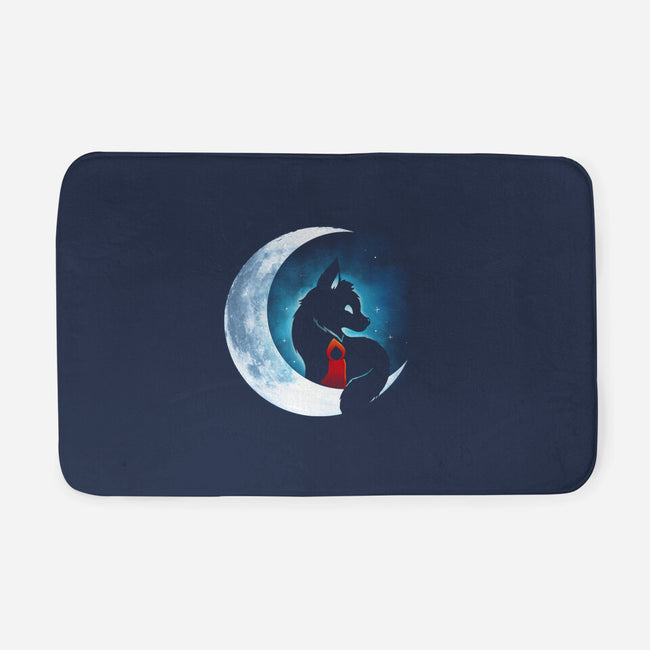 Red Wolf Moon-None-Memory Foam-Bath Mat-Vallina84