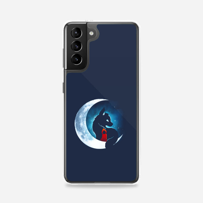 Red Wolf Moon-Samsung-Snap-Phone Case-Vallina84