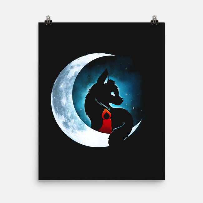 Red Wolf Moon-None-Matte-Poster-Vallina84