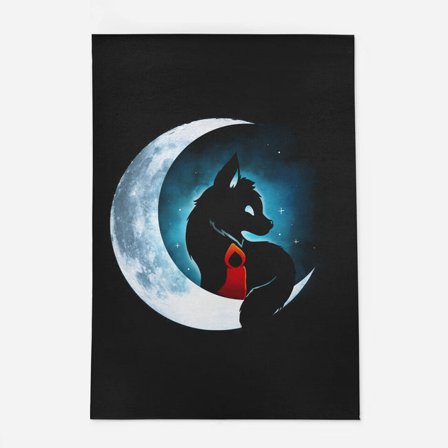 Red Wolf Moon-None-Outdoor-Rug-Vallina84
