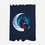 Red Wolf Moon-None-Polyester-Shower Curtain-Vallina84