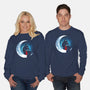 Red Wolf Moon-Unisex-Crew Neck-Sweatshirt-Vallina84