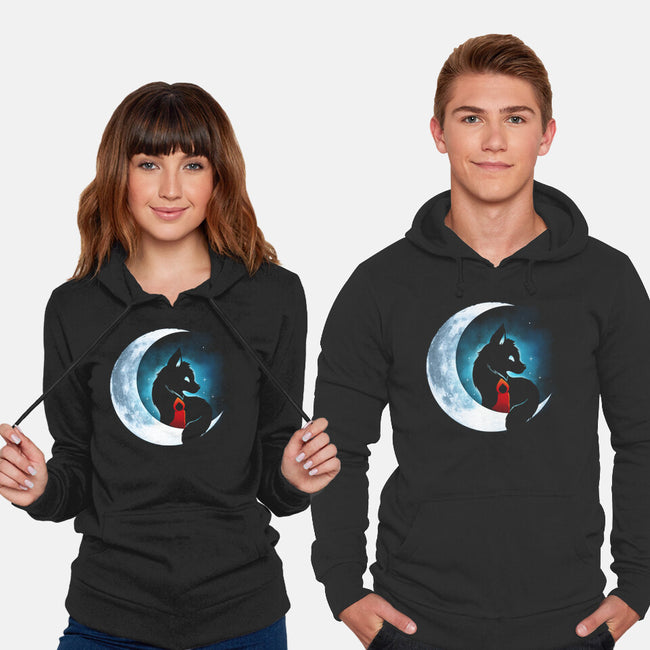 Red Wolf Moon-Unisex-Pullover-Sweatshirt-Vallina84