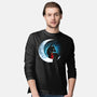 Red Wolf Moon-Mens-Long Sleeved-Tee-Vallina84