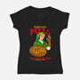 Fresh Pizza-Womens-V-Neck-Tee-spoilerinc