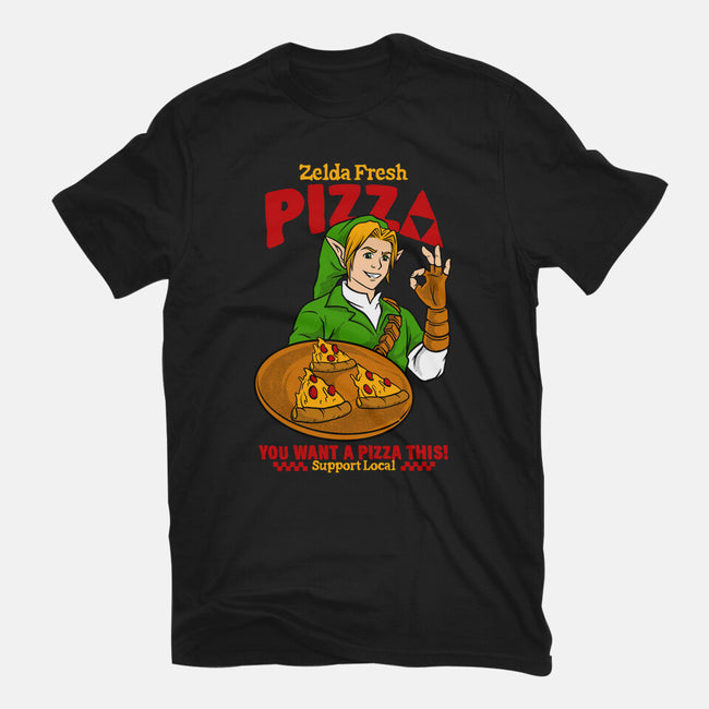 Fresh Pizza-Womens-Basic-Tee-spoilerinc