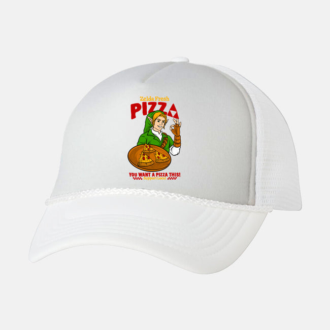 Fresh Pizza-Unisex-Trucker-Hat-spoilerinc