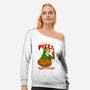 Fresh Pizza-Womens-Off Shoulder-Sweatshirt-spoilerinc