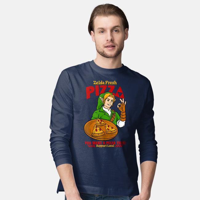 Fresh Pizza-Mens-Long Sleeved-Tee-spoilerinc