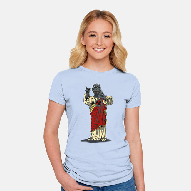 Son Of Godzilla-Womens-Fitted-Tee-SeamusAran