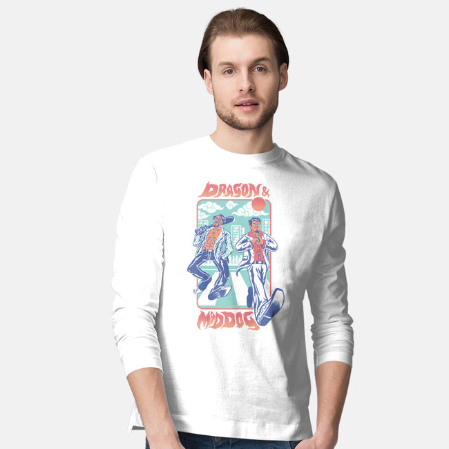 Dragon And Mad Dog-Mens-Long Sleeved-Tee-Henrique Torres