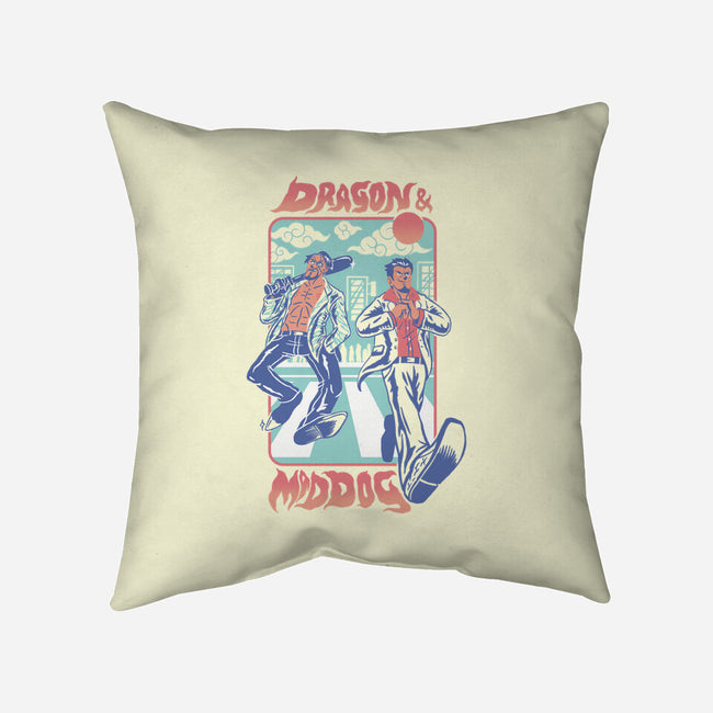 Dragon And Mad Dog-None-Removable Cover w Insert-Throw Pillow-Henrique Torres